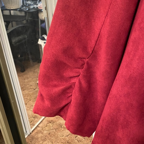 Red Ruffled Blazer - Picture 3 of 5